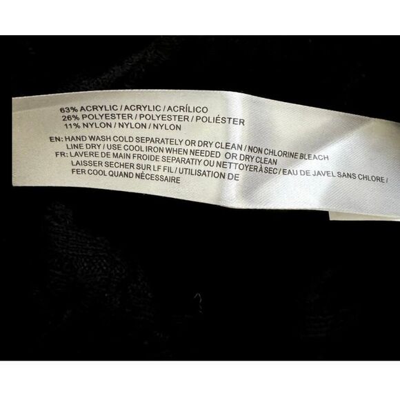 Band of the Free Raquel Black Mock Ribbed Long Sleeve Crop Top New M - Picture 4 of 5